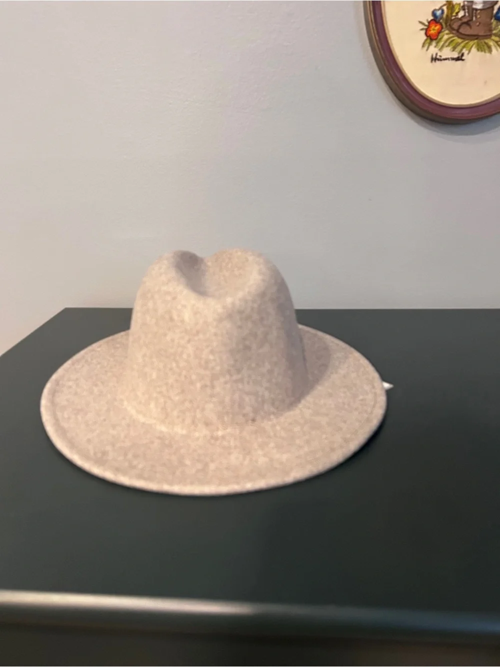 Classic Neutral Wool Fedora Hat - Women's Neutral Beige